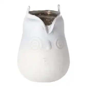 Van Cranenbroek Theelichth glas uil 13cm wit aanbieding