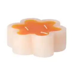 Van Cranenbroek Kaars bloem oranje 12x4 cm aanbieding