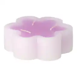 Van Cranenbroek Kaars bloem lila 12x4cm aanbieding