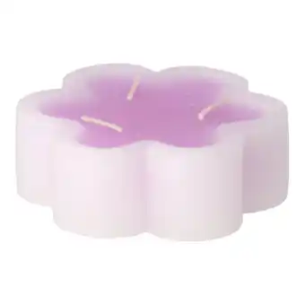 Van Cranenbroek Kaars bloem lila 12x4cm aanbieding