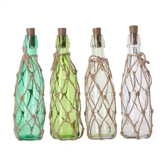 Van Cranenbroek Fles glas LED 28cm groen 4ass aanbieding