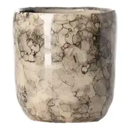 Van Cranenbroek Bloempot keramiek 8cm taupe aanbieding