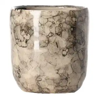 Van Cranenbroek Bloempot keramiek 8cm taupe aanbieding