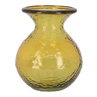 Van Cranenbroek Vaas glas recycle 33cm geel nc aanbieding