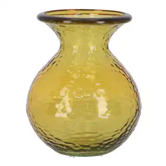 Van Cranenbroek Vaas glas recycle 33cm geel nc aanbieding