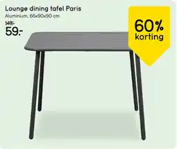 Leen Bakker Lounge dining tafel Paris aanbieding