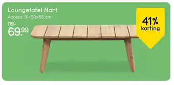 Leen Bakker Loungetafel Nant Acacia aanbieding
