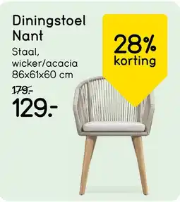 Leen Bakker Diningstoel Nant aanbieding