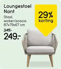 Leen Bakker Loungestoel Nant aanbieding