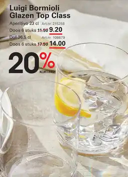 Sligro Luigi Bormioli Glazen Top Class aanbieding