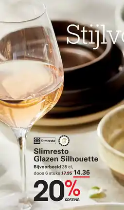 Sligro Slimresto Glazen Silhouette aanbieding