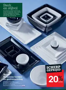 Sligro Truyts Melamine borden en gastronormtray aanbieding