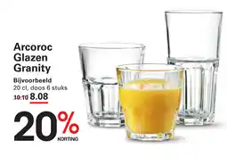 Sligro Arcoroc Glazen Granity aanbieding