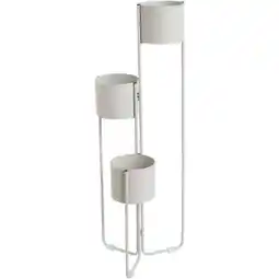 Leen Bakker Plantenstandaard Trapani - lichtgrijs - 90x30x30 cm aanbieding