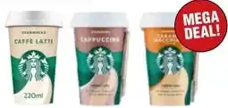 Budget Food Starbucks Cappuccino, Caramel Macchiato of Caffé Latte aanbieding