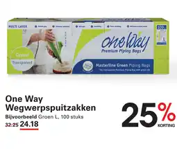 Sligro One way Wegwerpspuitzakken aanbieding
