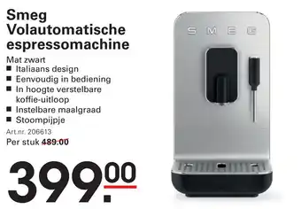 Sligro Smeg Volautomatische espressomachine aanbieding