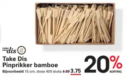 Sligro Take Dis Pinprikker bamboe aanbieding