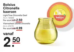 Sligro Bolsius Citronella kaarsen aanbieding