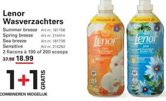 Sligro Lenor Wasverzachters aanbieding