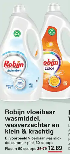 Sligro Robijn vloeibaar wasmiddel, wasverzachter en klein & krachtig aanbieding