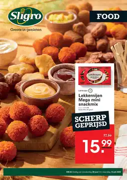 Sligro Lekkernijen Mega mini snackmix aanbieding