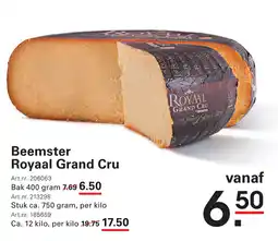 Sligro Beemster Royaal Grand Cru aanbieding