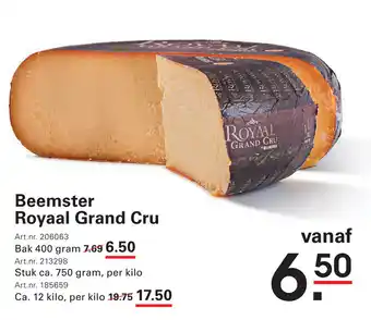 Sligro Beemster Royaal Grand Cru aanbieding