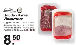 Sligro Gouden Banier Vleeswaren aanbieding