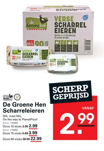 Sligro De Groene Hen Scharreleieren aanbieding