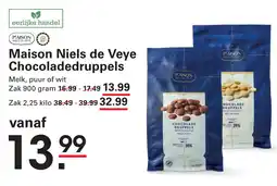 Sligro Maison Niels de Veye Chocoladedruppels aanbieding