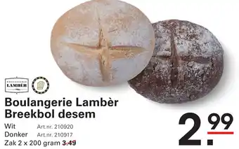 Sligro Boulangerie Lambèr Breekbol desem aanbieding