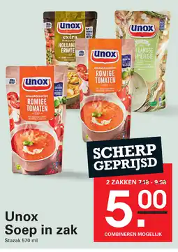 Sligro Unox Soep in zak aanbieding