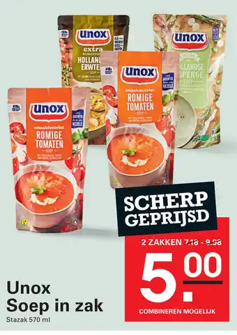 Sligro Unox Soep in zak aanbieding