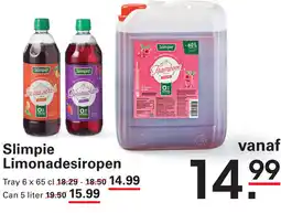 Sligro Slimpie Limonadesiropen aanbieding