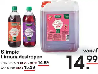 Sligro Slimpie Limonadesiropen aanbieding