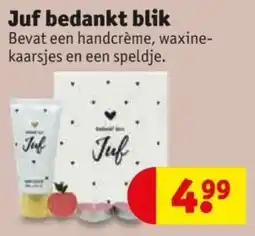 Kruidvat Juf bedankt blik aanbieding