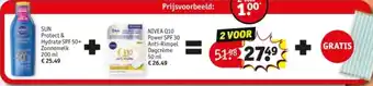 Kruidvat Sun Protect & Hydrate SPF 50+ Zonnemelk + Nivea Q10 Power SPF 30 Anti-Rimpel Dagcrème aanbieding