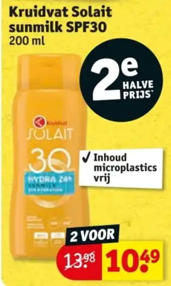 Kruidvat Kruidvat Solait sunmilk SPF30 aanbieding