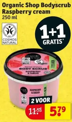 Kruidvat Organic Shop Bodyscrub Raspberry cream aanbieding