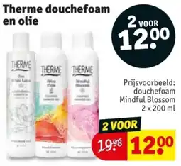 Kruidvat Therme douchefoam en olie aanbieding