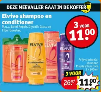 Kruidvat Elvive shampoo en conditioner aanbieding