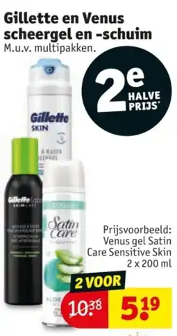 Kruidvat Gillette en Venus scheergel en schuim aanbieding