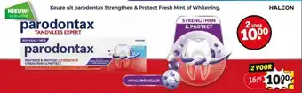 Kruidvat Keuze uit parodontax Strengthen & Protect Fresh Mint of Whitening aanbieding