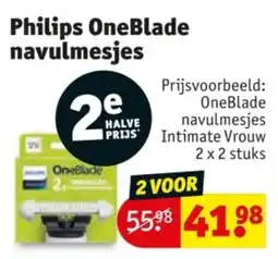 Kruidvat Philips OneBlade navulmesjes aanbieding