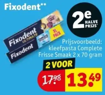 Kruidvat Fixodent aanbieding