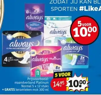 Kruidvat Maandverband Platinum Normal aanbieding