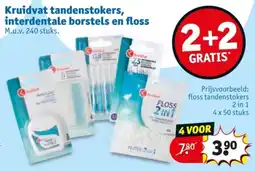 Kruidvat Kruidvat tandenstokers, interdentale borstels en floss aanbieding