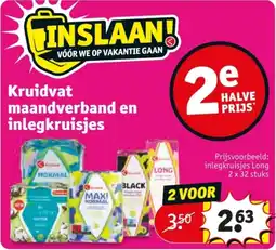 Kruidvat Kruidvat maandverband en inlegkruisjes aanbieding