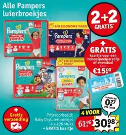 Kruidvat Alle Pampers luierbroekjes aanbieding